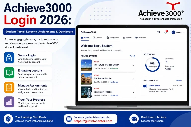 Achieve3000 Login 2026 student portal with lessons, assignments and dashboard
