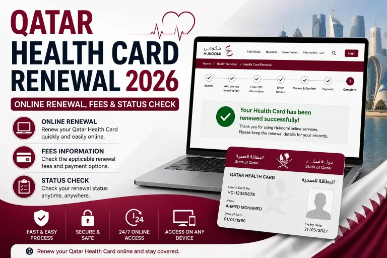 Qatar Health Card Renewal 2026 online renewal, fees, and status check