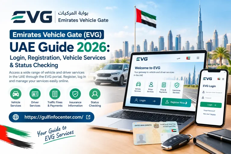 Emirates Vehicle Gate (EVG) UAE Guide 2026 for login, registration, vehicle services and status checking
