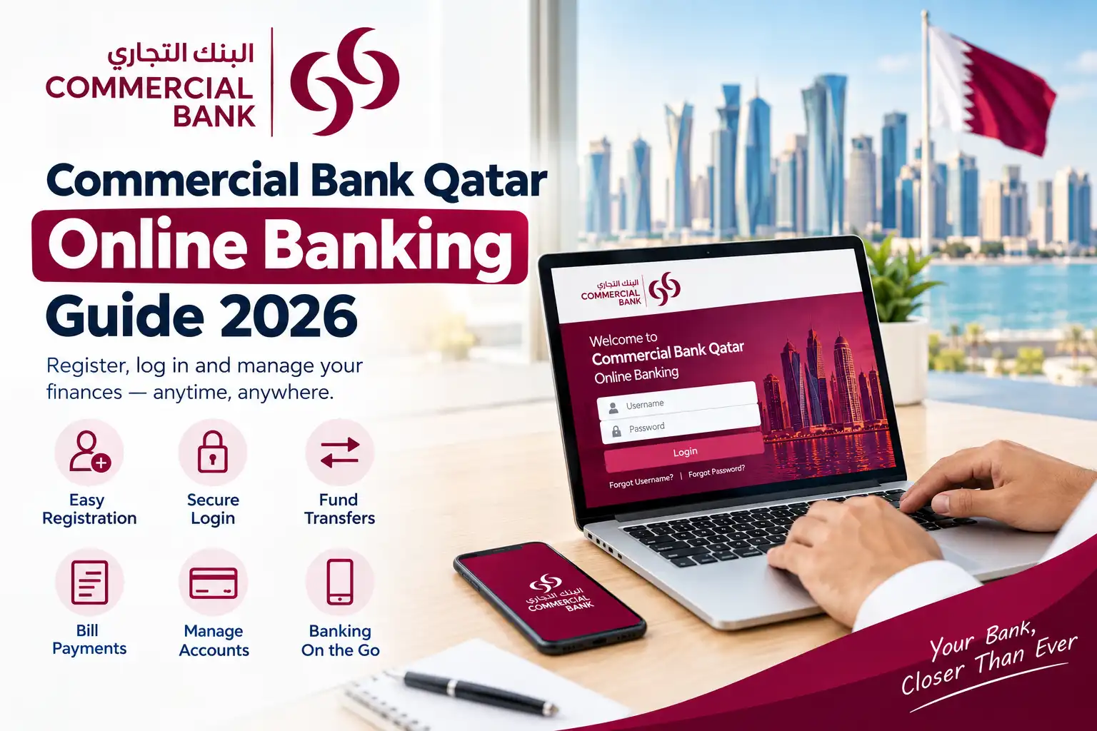 Commercial Bank Qatar Online Banking Guide 2026